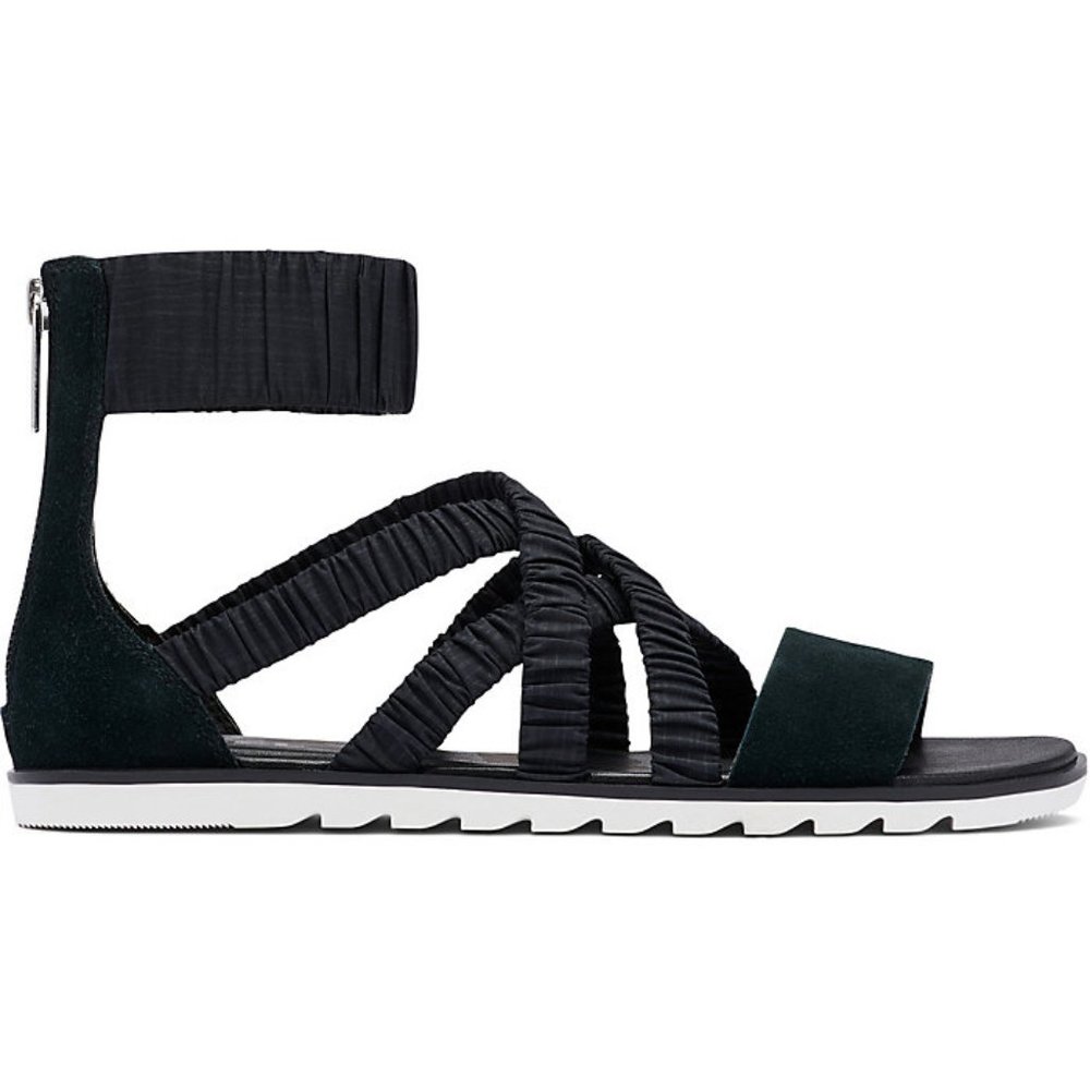 NWT Sorel Ella II Ankle Strap Sandal - Black Sea Salt - Picture 6 of 13